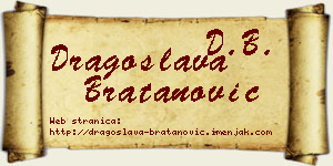 Dragoslava Bratanović vizit kartica